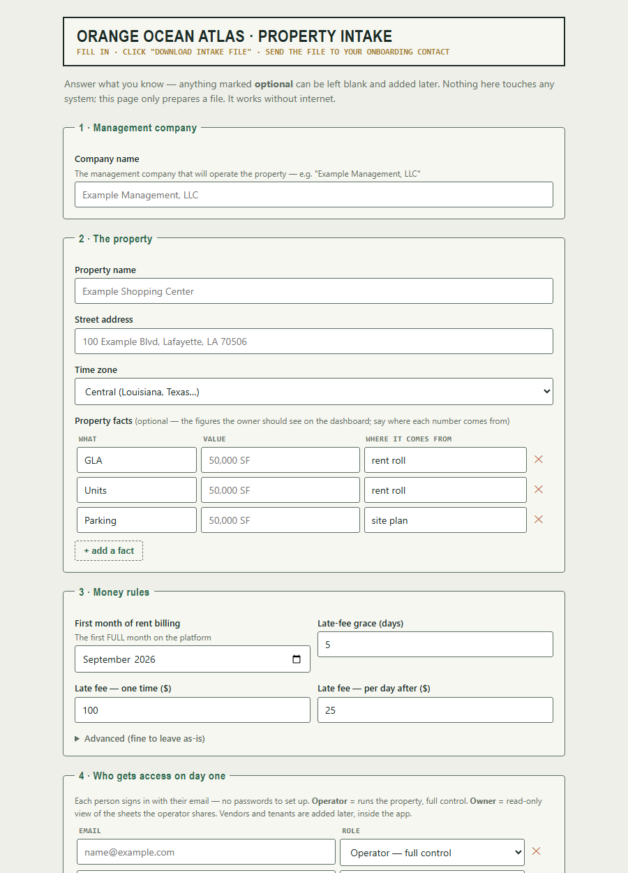 The fill-in-the-blank intake form